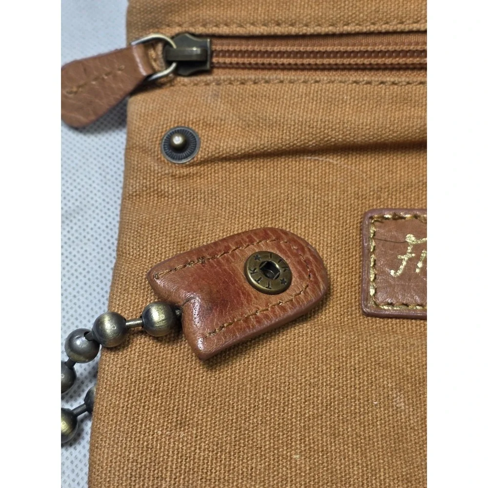 Free People Crossbody Bag Gold Leather Convertible Ball Chain